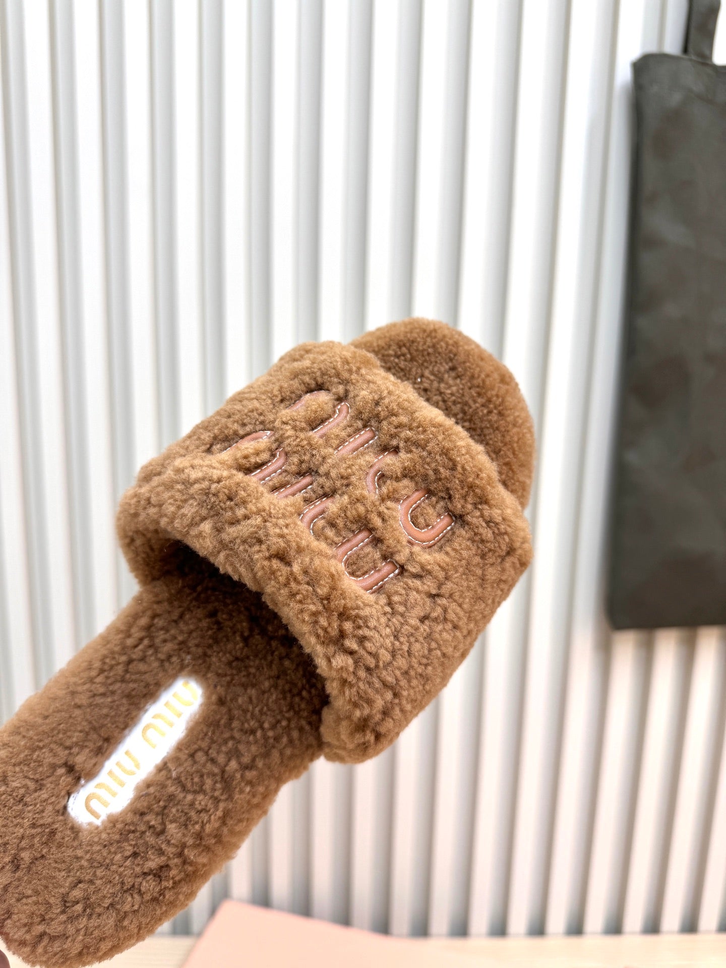 Miu Miu Teddy Slippers