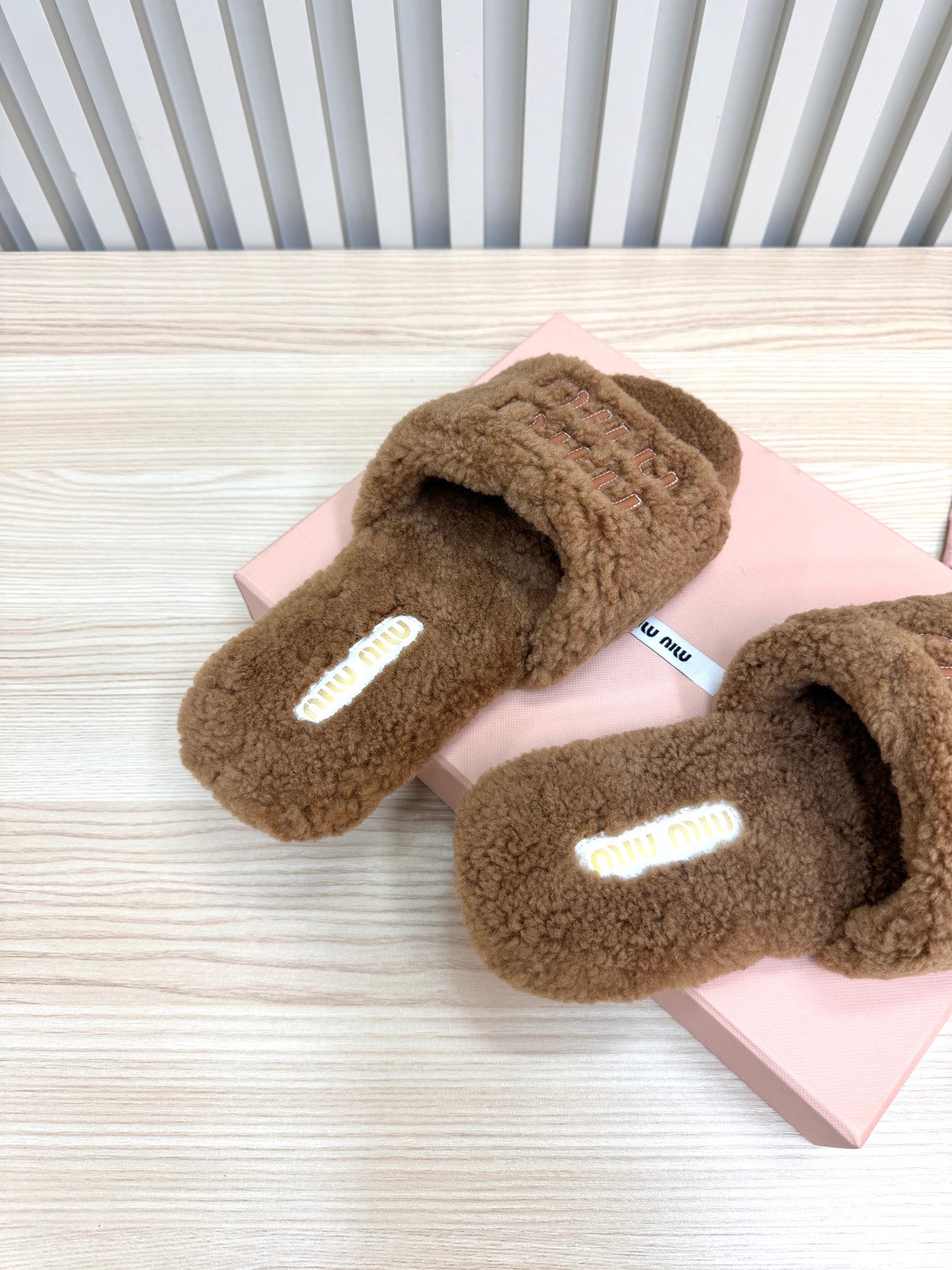 Miu Miu Teddy Slippers