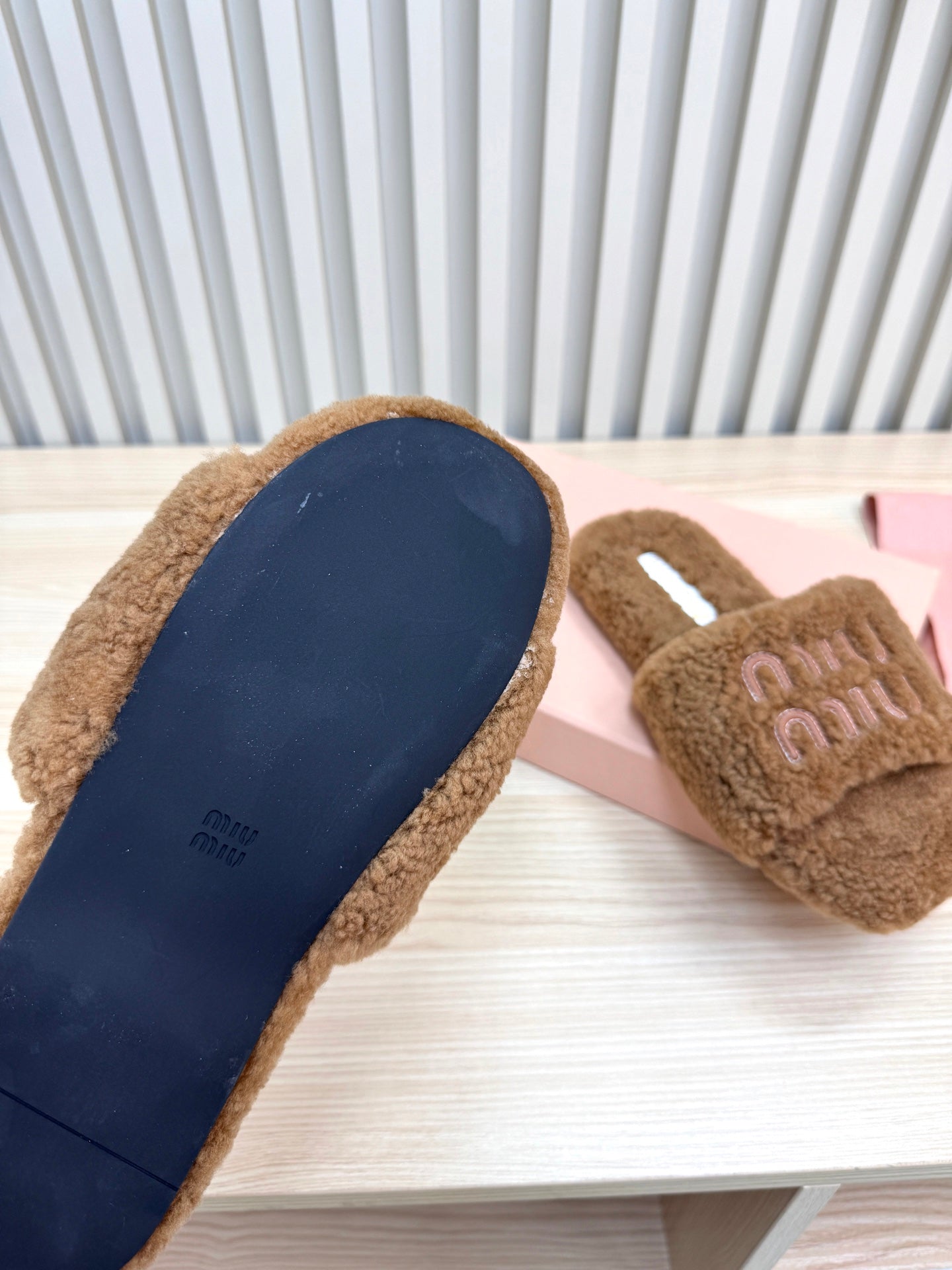 Miu Miu Teddy Slippers