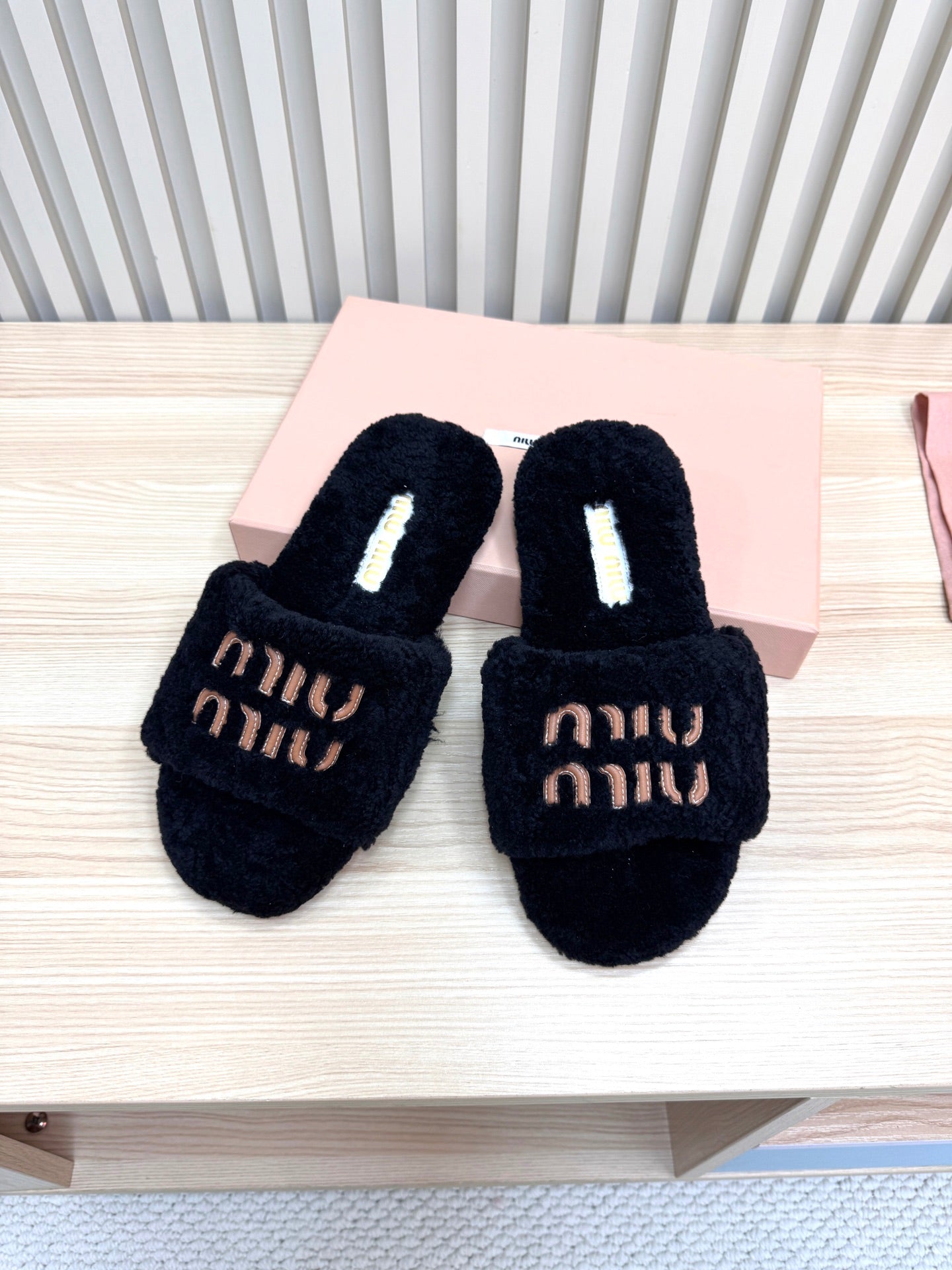 Miu Miu Teddy Slippers