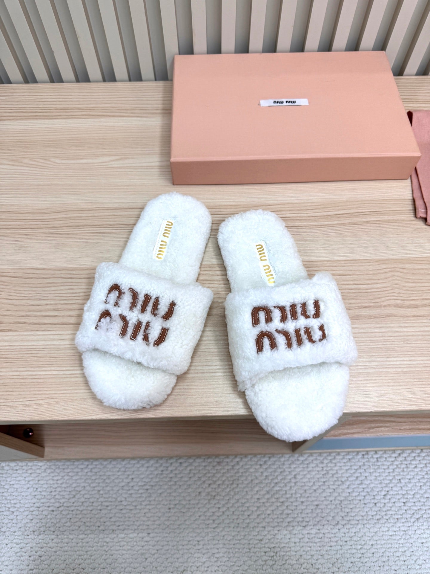 Miu Miu Teddy Slippers