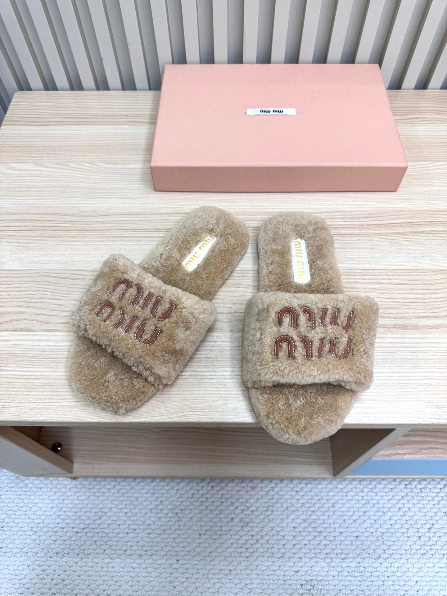 Miu Miu Teddy Slippers