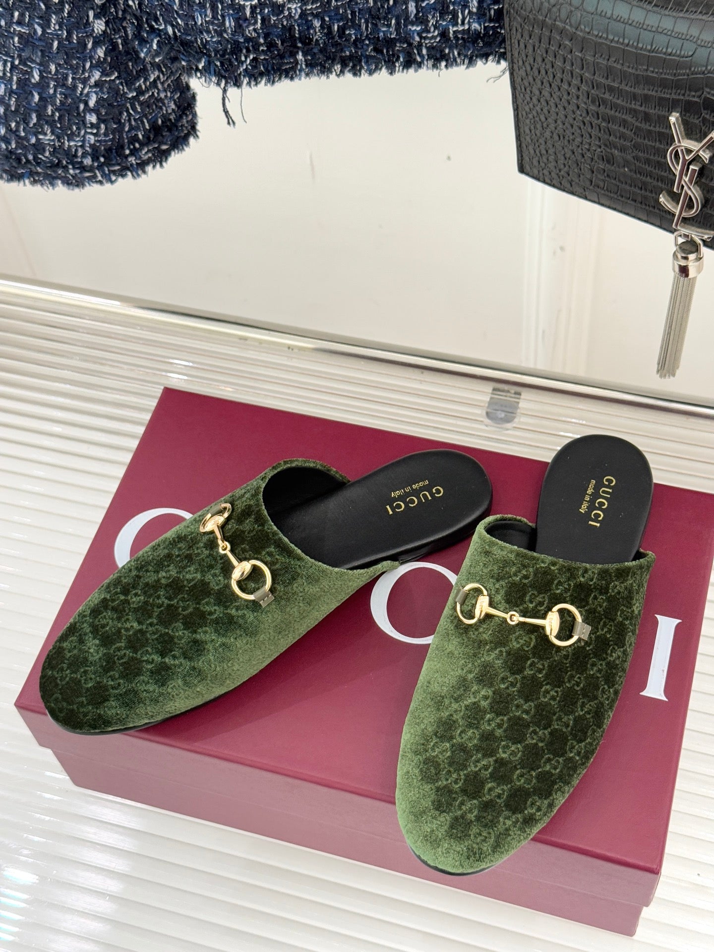 Gucci Velvet Flats