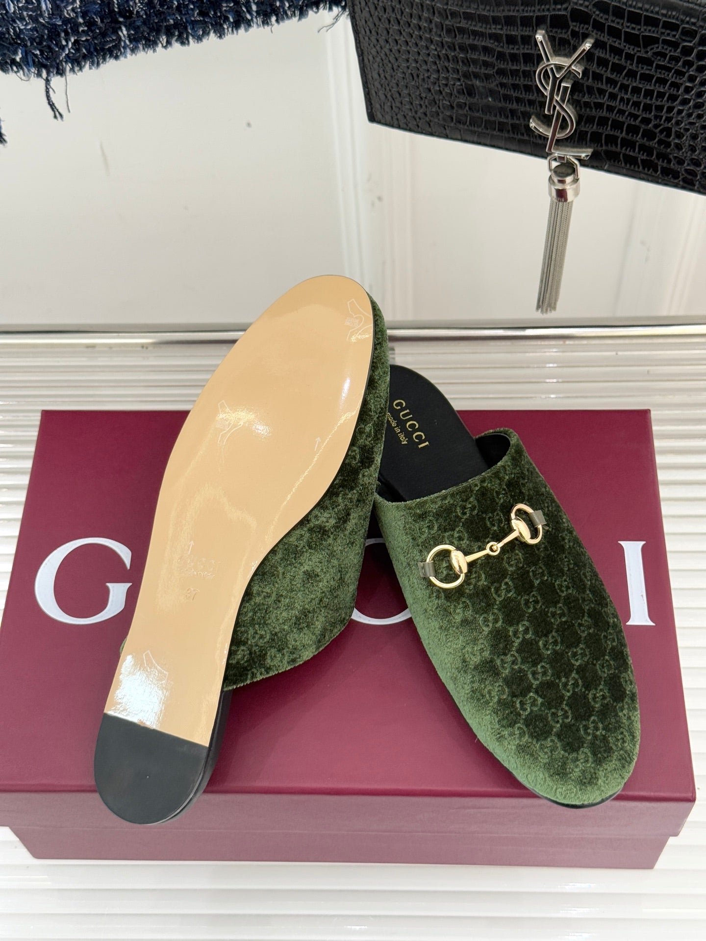 Gucci Velvet Flats
