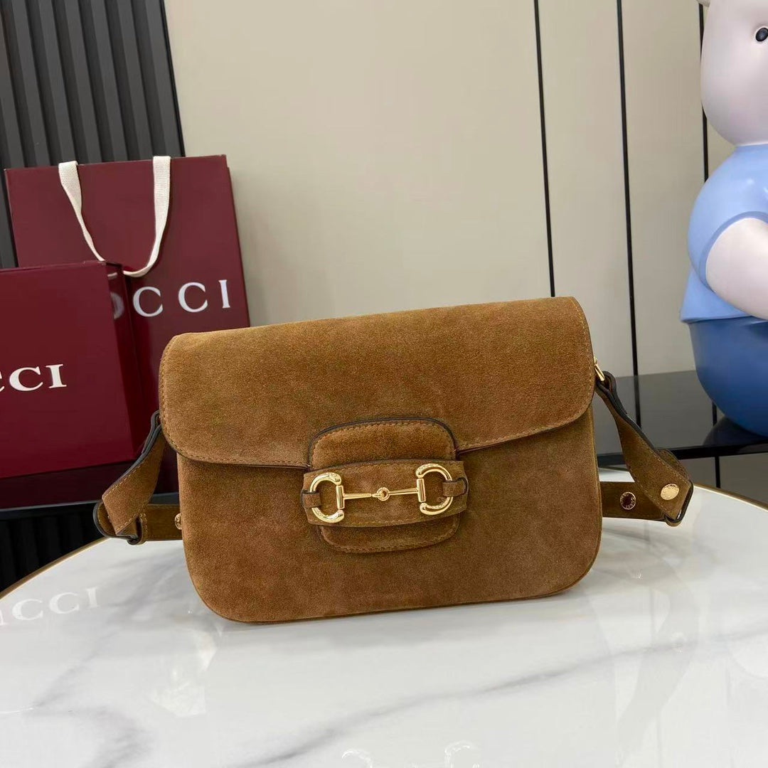 Gucci Horsebit 1955 Aura small shoulder bag in suede
