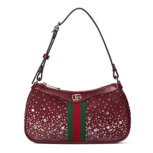 Gucci Ophidia crystals small shoulder bag