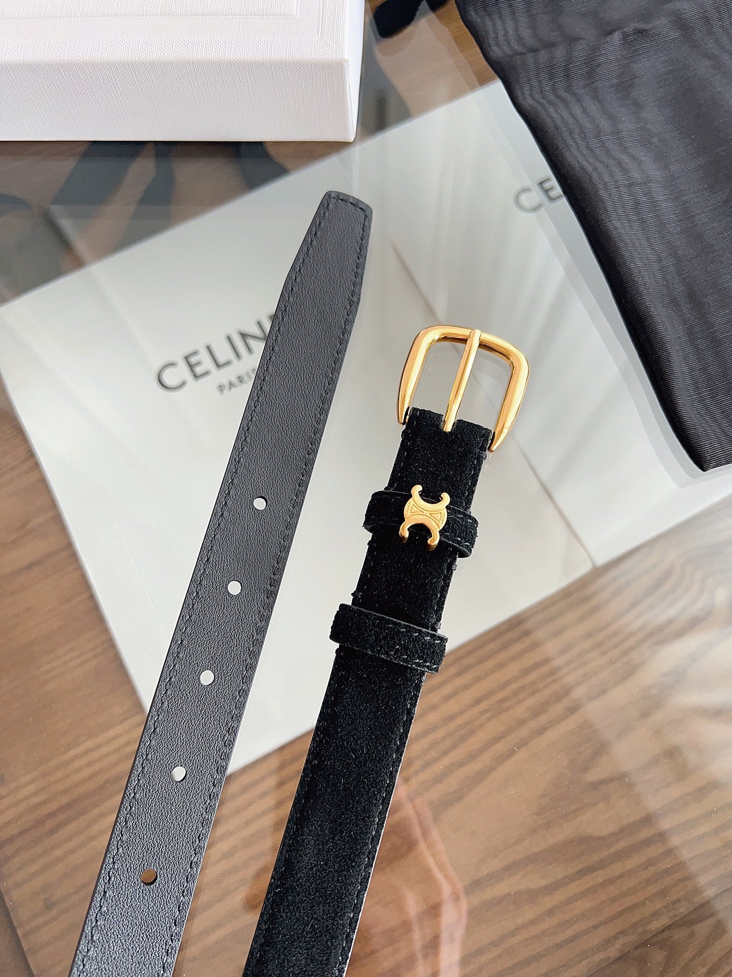 Celine Suede belt