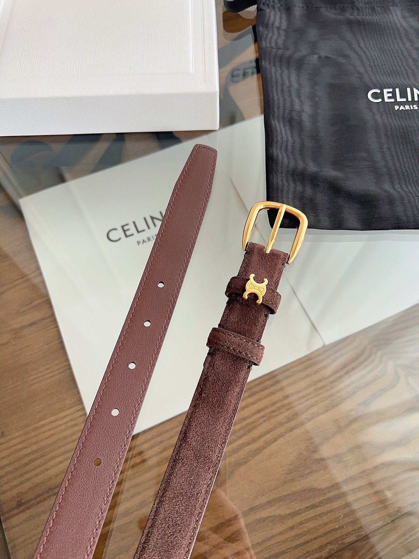 Celine Suede belt