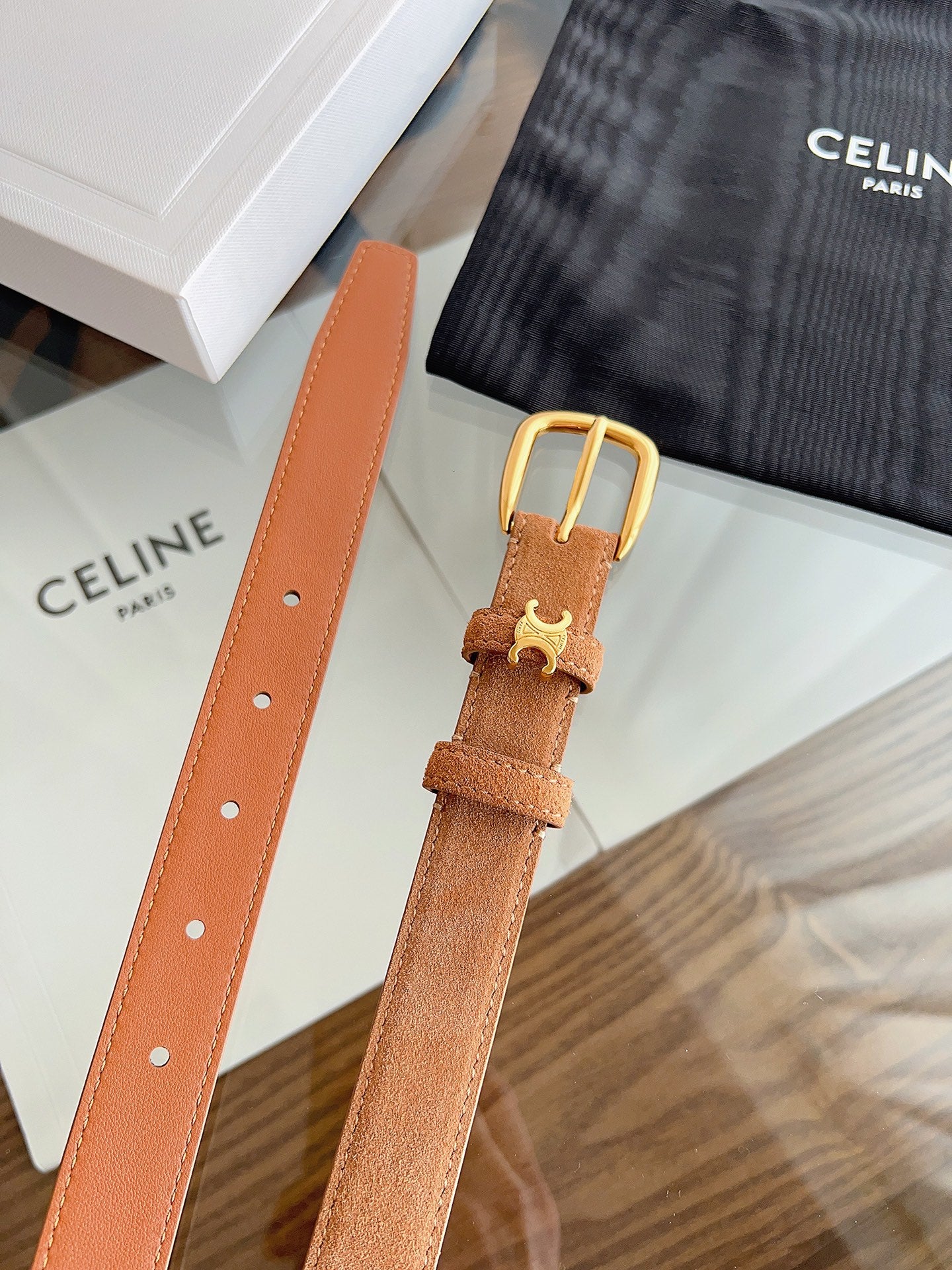 Celine Suede belt