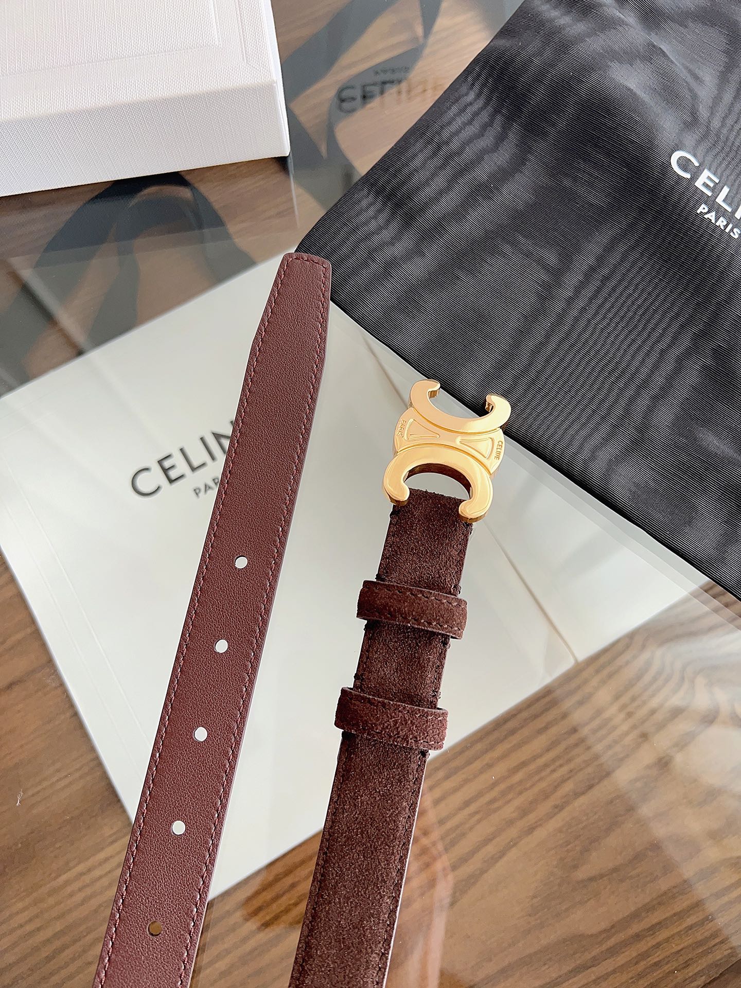 Celine Suede belt