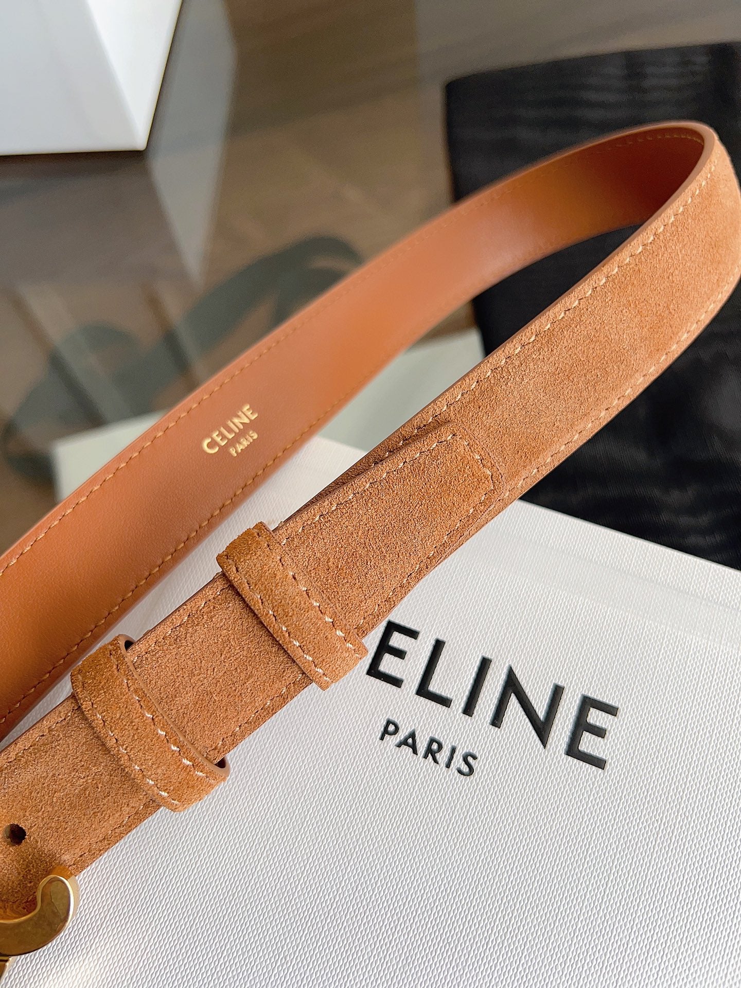 Celine Suede belt