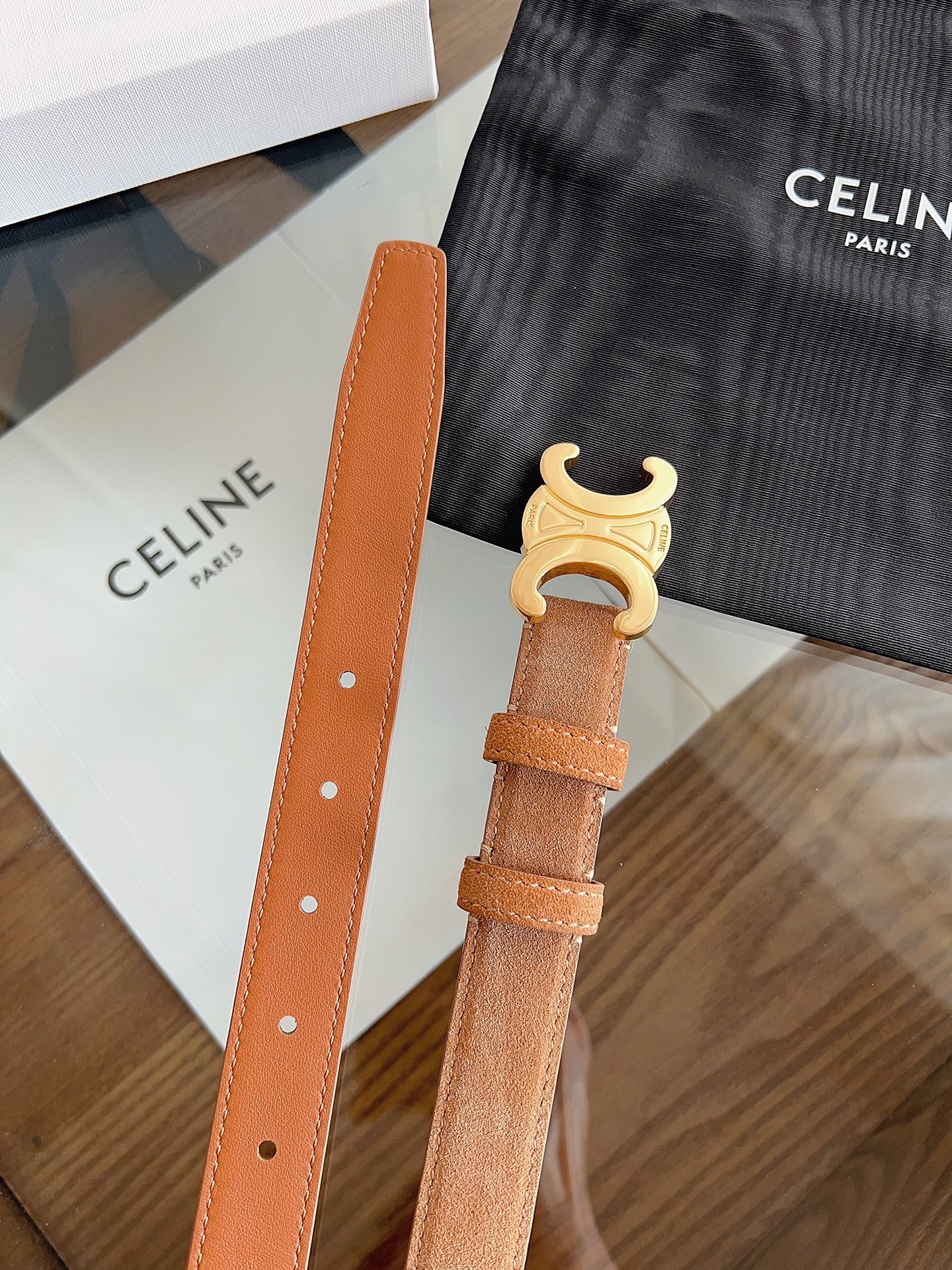 Celine Suede belt