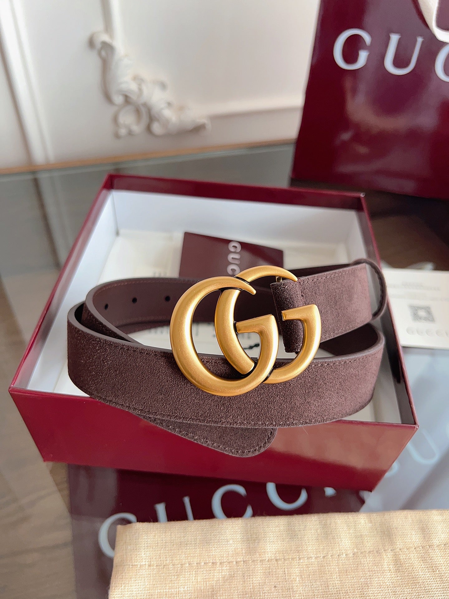 Gucci Suede belt