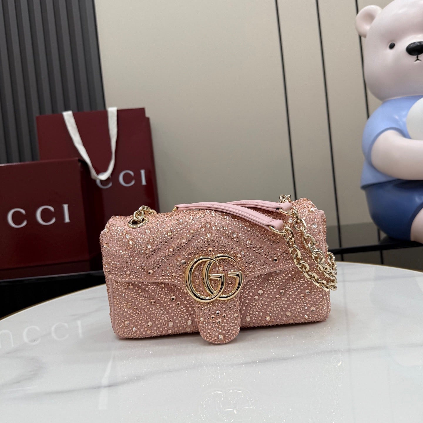 Gucci Marmont Mini Crystals
