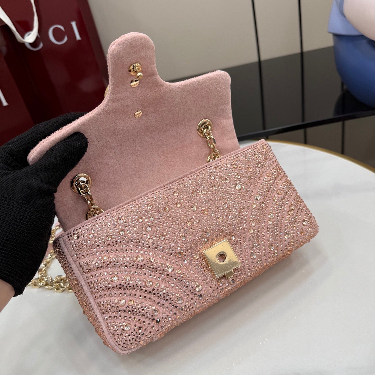 Gucci Marmont Mini Crystals