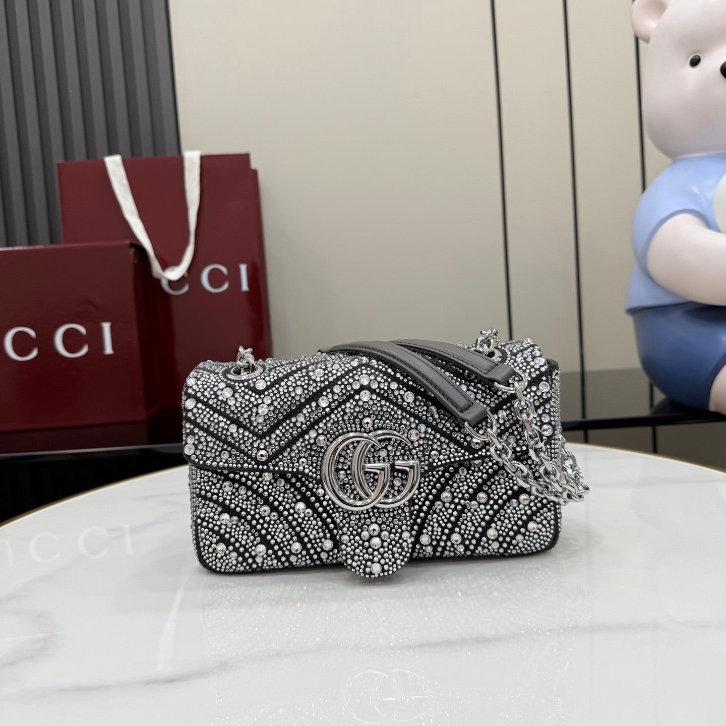 Gucci Marmont Mini Crystals