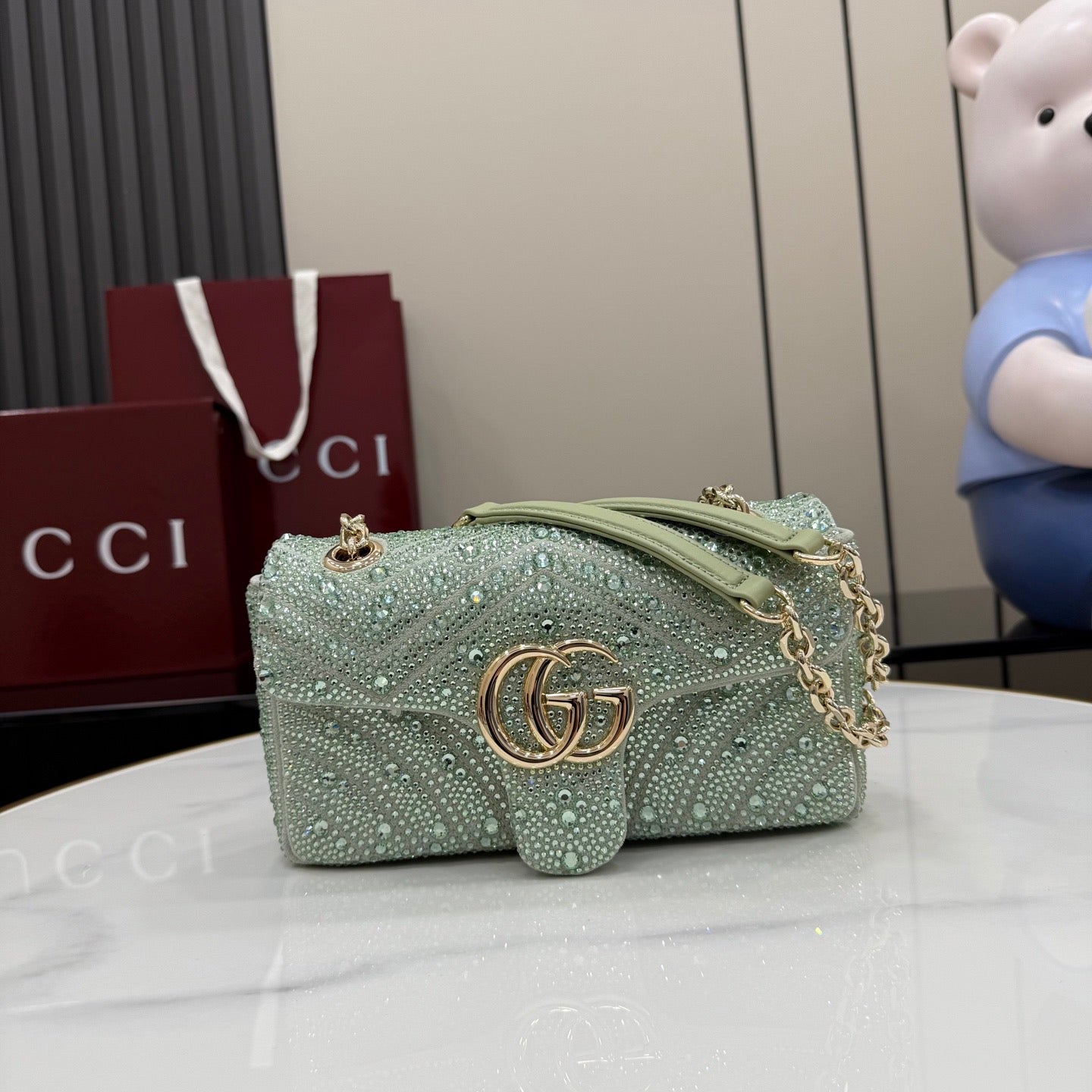 Gucci Marmont Mini Crystals