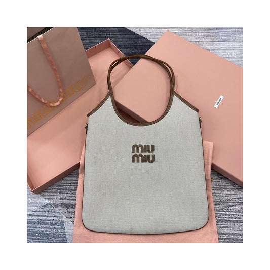 Miu Miu Ivy Canvas Tote Bag