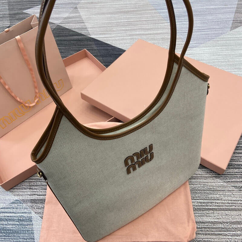 Miu Miu Ivy Canvas Tote Bag