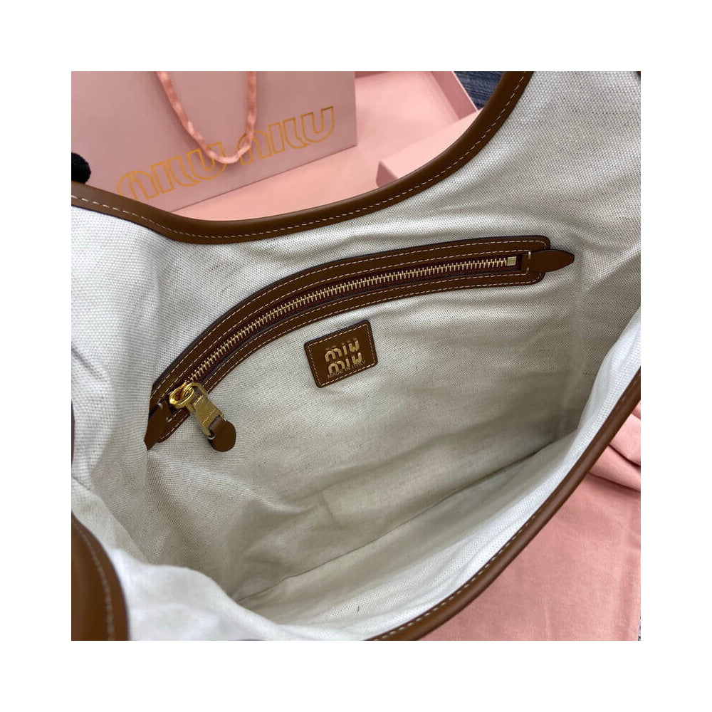 Miu Miu Ivy Canvas Tote Bag