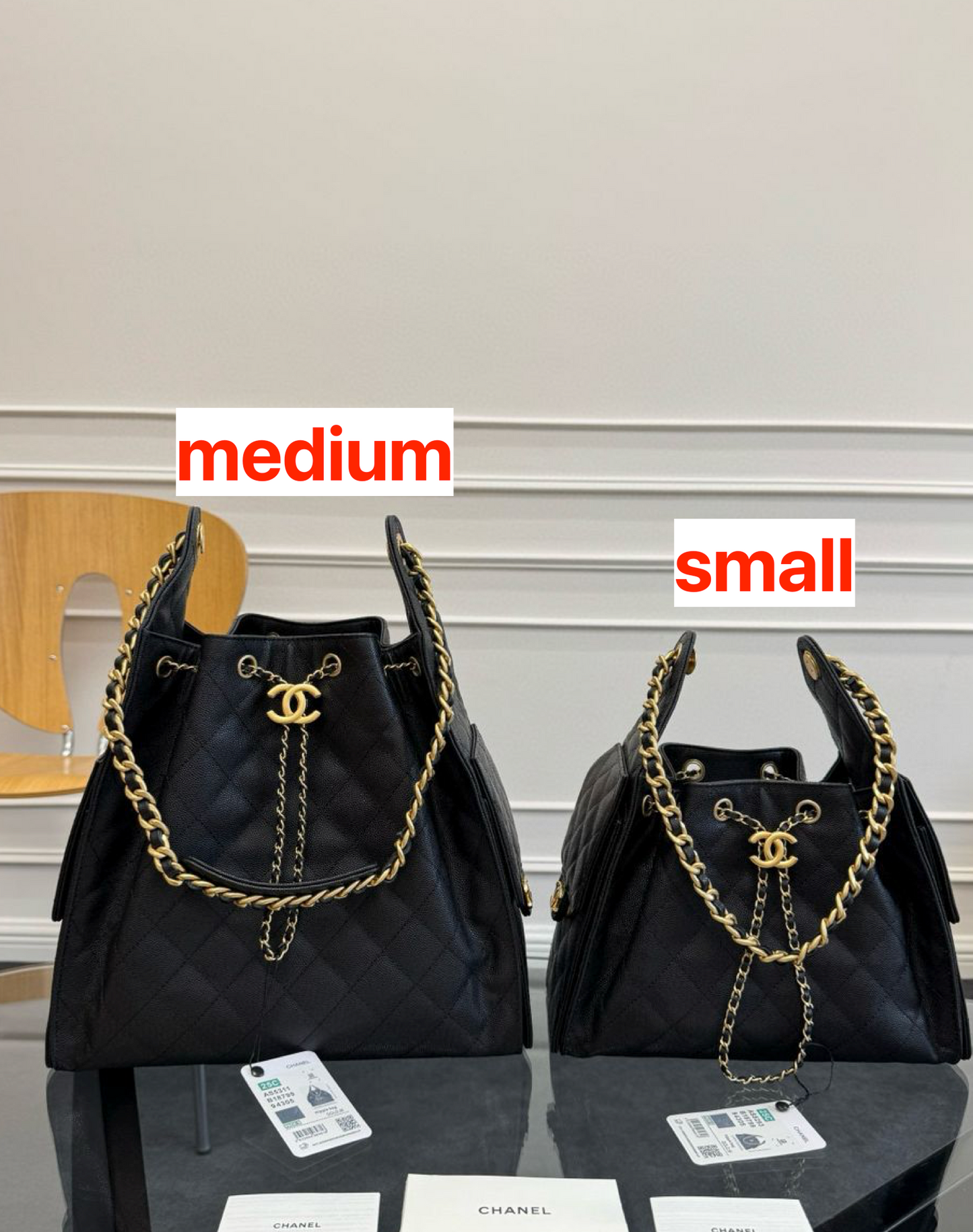 Chanel 25 Small and Medium in Grain leather