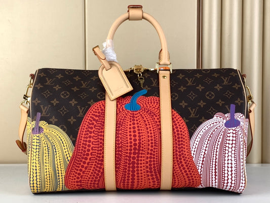 Louis Vuitton Keepall 45 x YK Pumpkin edition