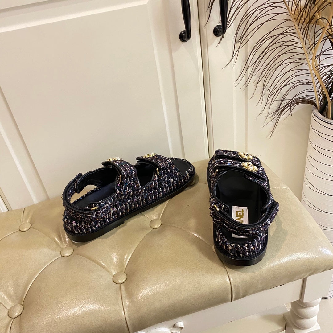 Chanel Tweed Classic Sandal